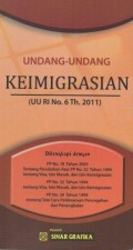 Undang-Undang Keimigrasian : UU RI No. 6 Th. 2011