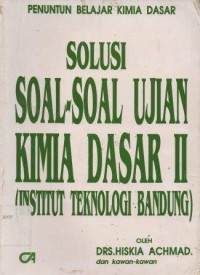 Solusi Soal-Soal Kimia Dasar II