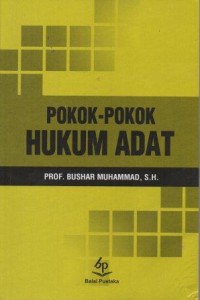 Pokok-Pokok hukum Adat