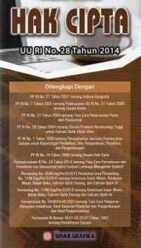 Undang-Undang Hak Cipta UU RI No.28 Tahun 2014