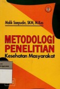 Metodologi Penelitian Kesehatan Masyarakat