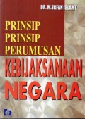 Prinsip Prinsip Perumusan Kebijaksanaan Negara