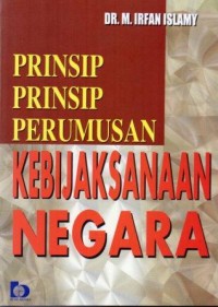 Prinsip Prinsip Perumusan Kebijaksanaan Negara