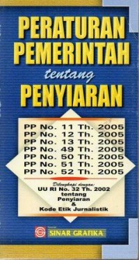 Peraturan Pemerintah Tentang Penyiaran