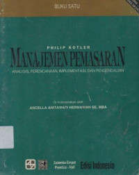 Image of Manajemen Pemasaran Jilid 1