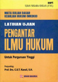 Image of Latihan Ujian Pengantar Ilmu Hukum Untuk Perguruan Tinggi