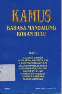 Image of Kamus Bahasa Mandailing Rokan Hulu