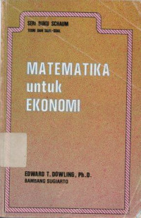 Image of Matematika Untuk Ekonomi