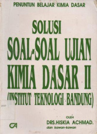 Image of Solusi Soal-Soal Kimia Dasar II