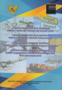 Image of Undang-Undang Republik Indonesia Nomor 2 Tahun 1981 Tentang Metrologi Legal