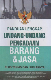 Image of Panduan Lengkap undang-undang Pengadaan Barang Dan Jasa