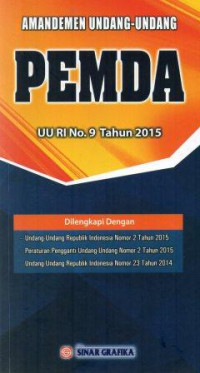 Image of Amandemen Undang-Undang PEMDA UU RI no.9 Tahun 2015